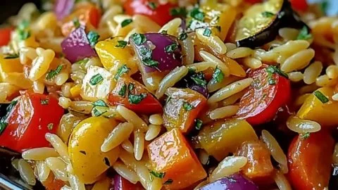 Irresistibly Tasty Roasted Vegetable Orzo You'll Crave Daily