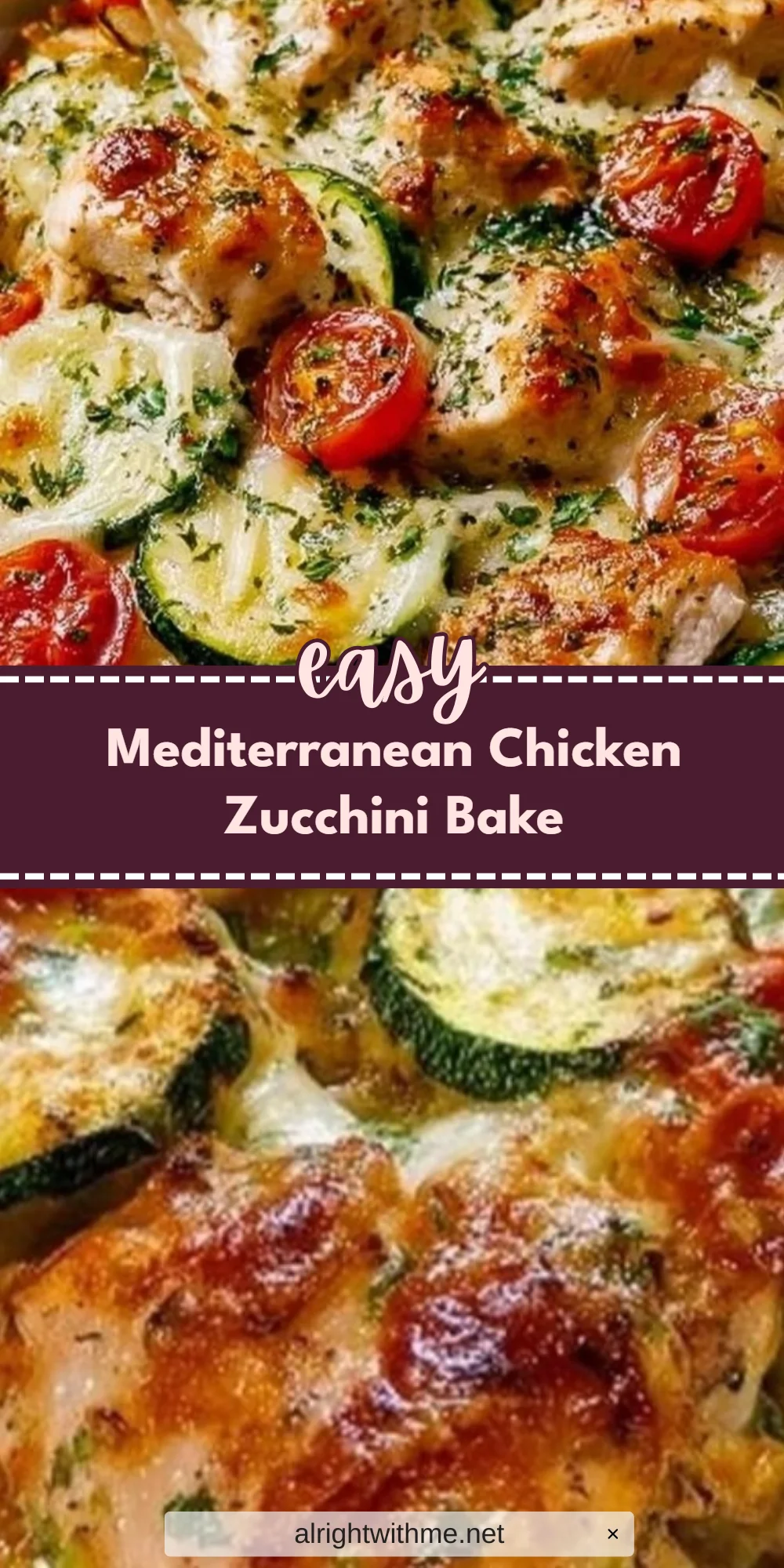 Mediterranean Chicken Zucchini Bake
