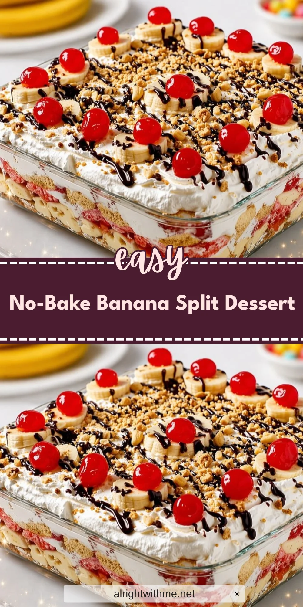 No-Bake Banana Split Dessert