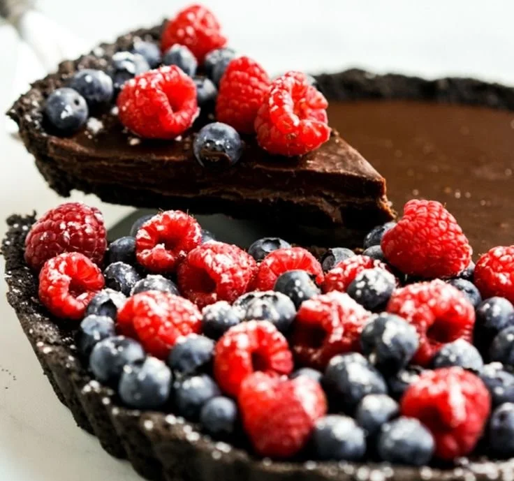 No Bake Dark Chocolate Tart
