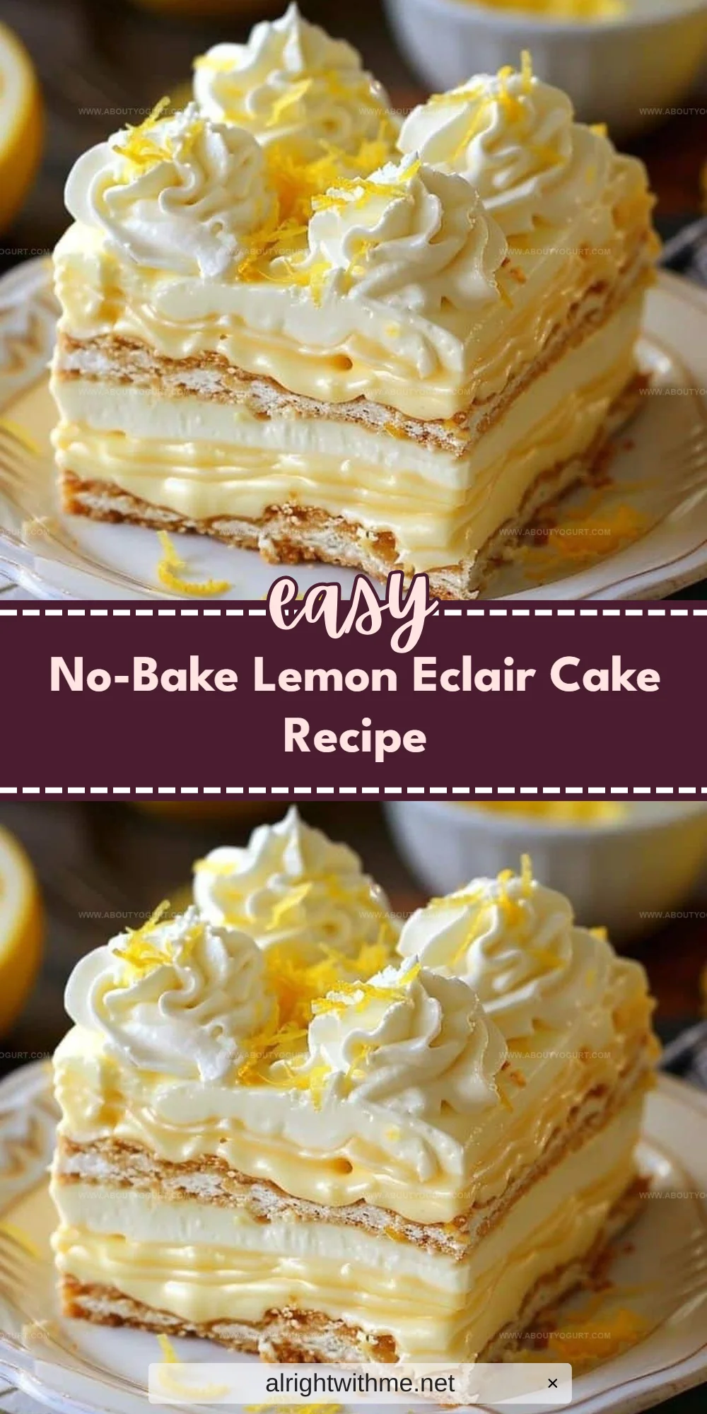 No-Bake Lemon Eclair Cake Recipe