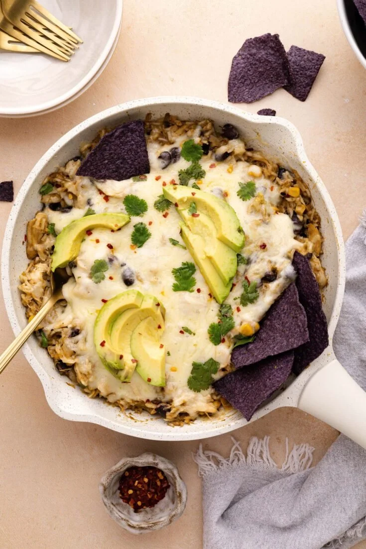 Salsa Verde Chicken & Rice Skillet