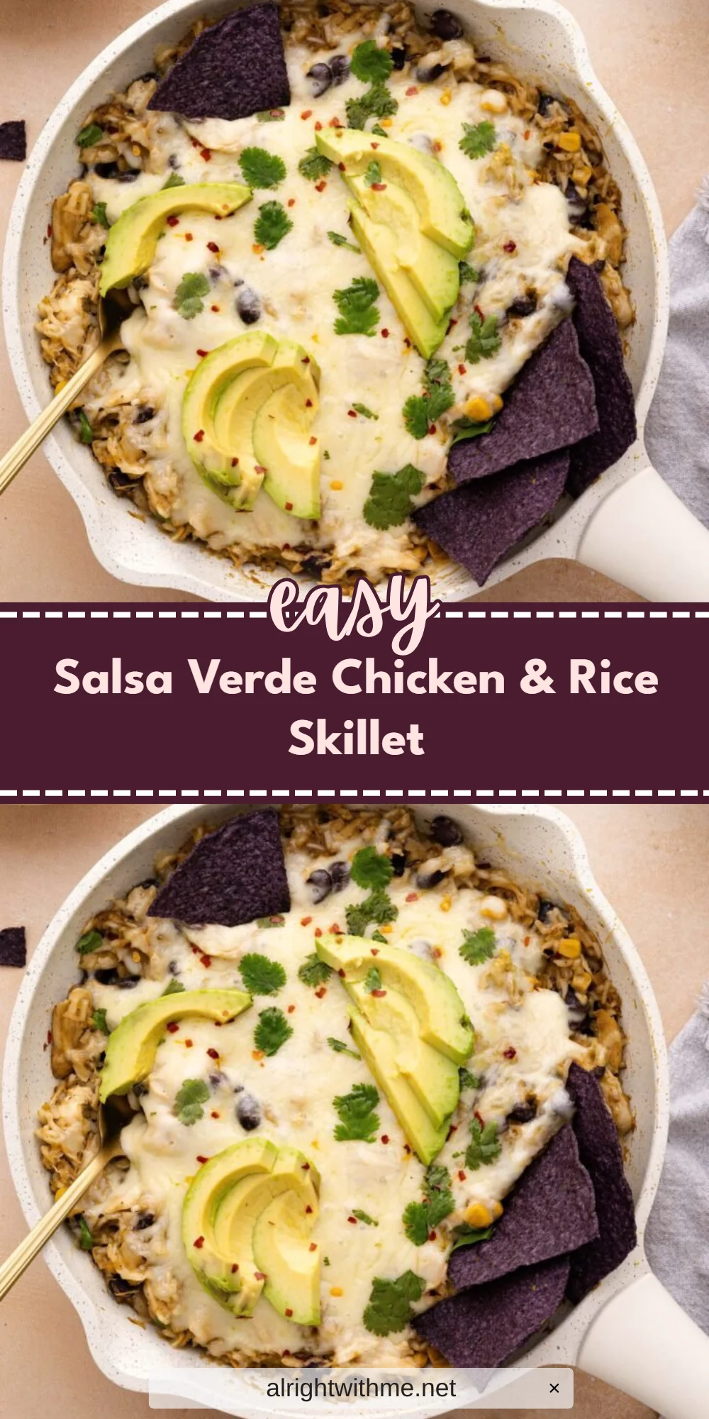 Salsa Verde Chicken & Rice Skillet
