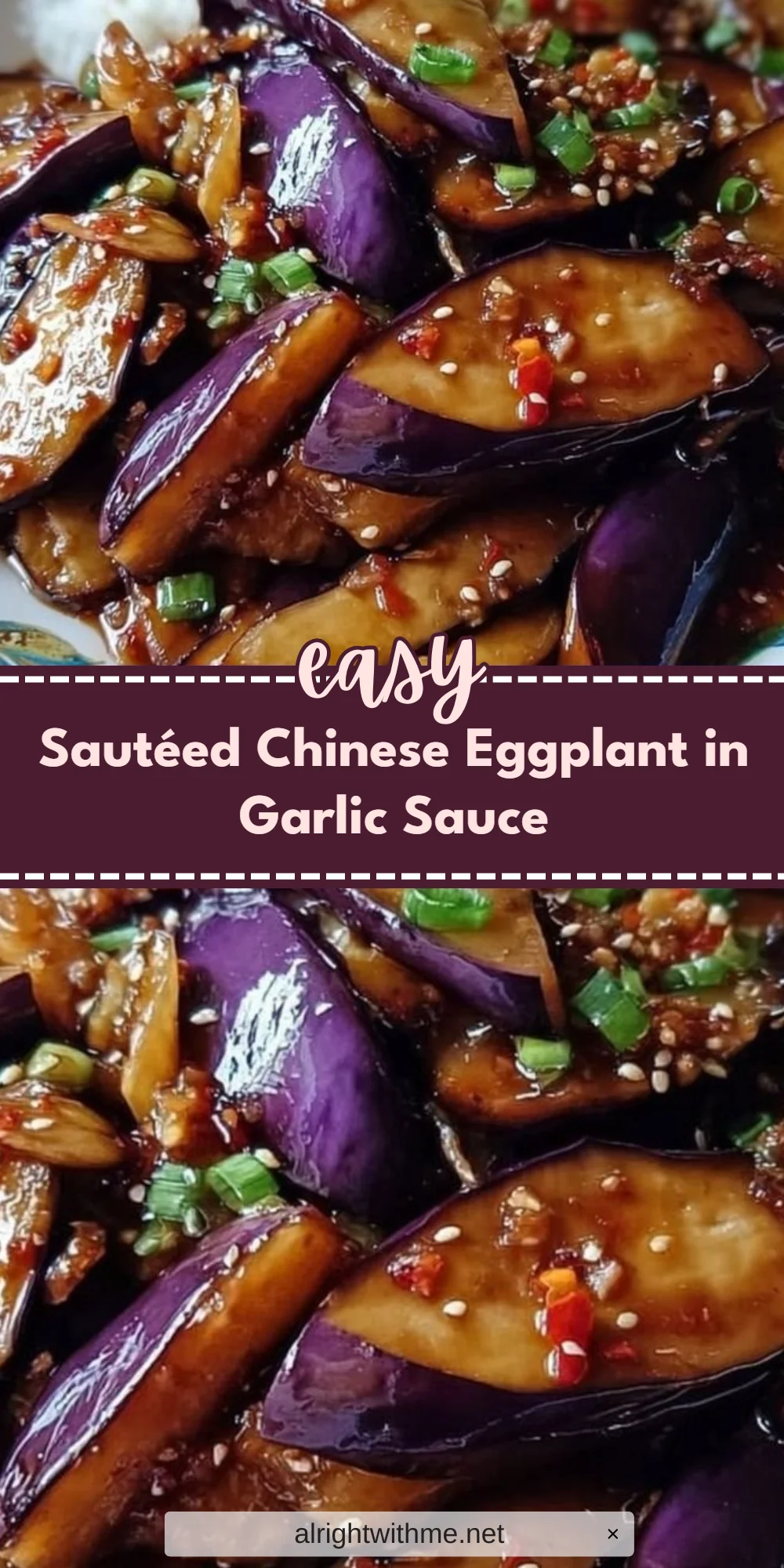 Sautéed Chinese Eggplant in Garlic Sauce