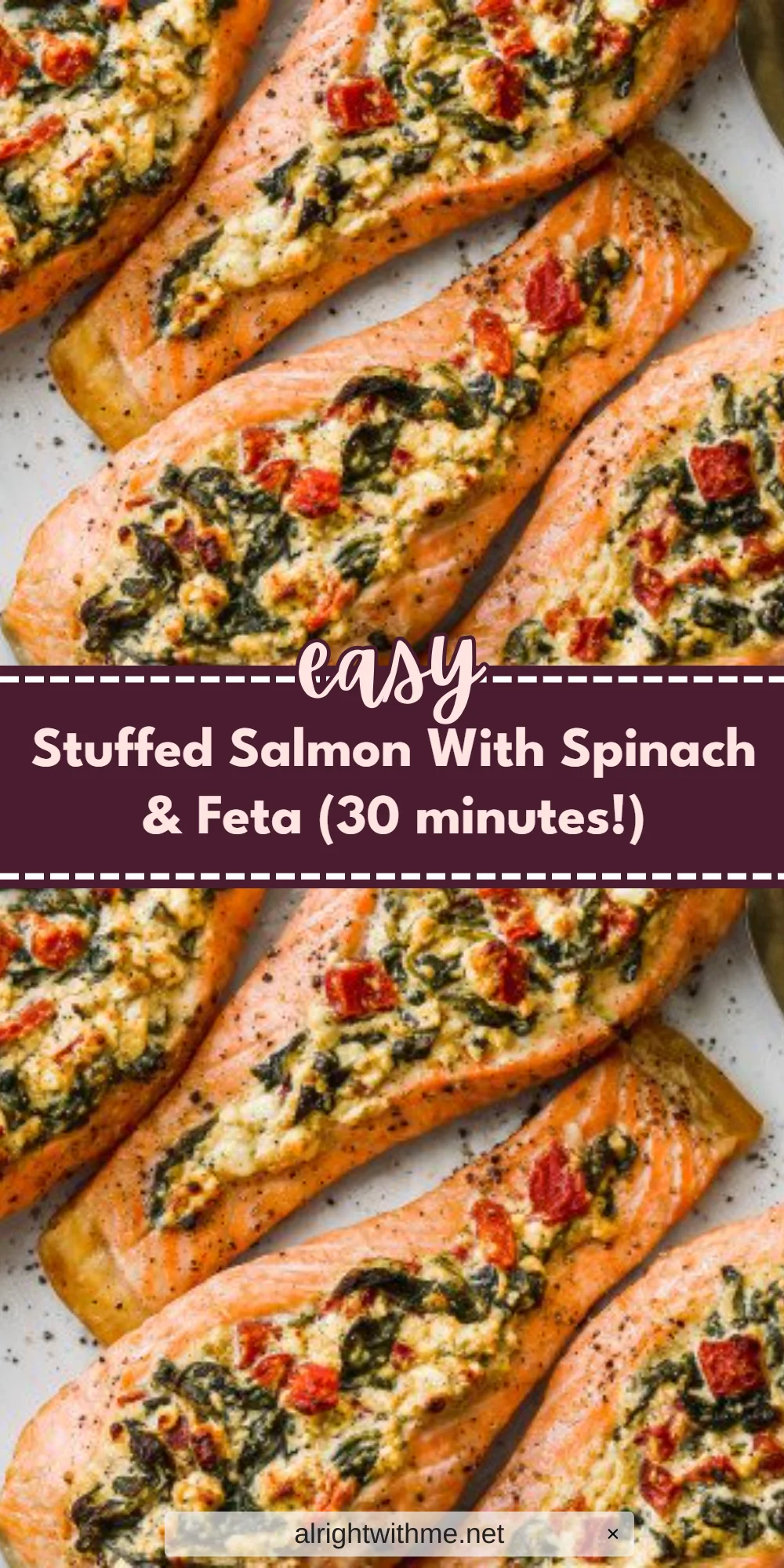 Stuffed Salmon With Spinach & Feta (30 minutes!)