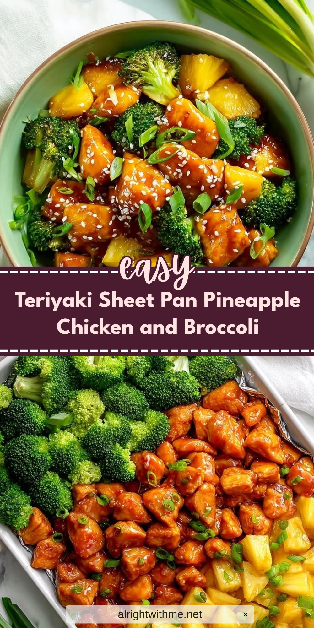 Teriyaki Sheet Pan Pineapple Chicken and Broccoli