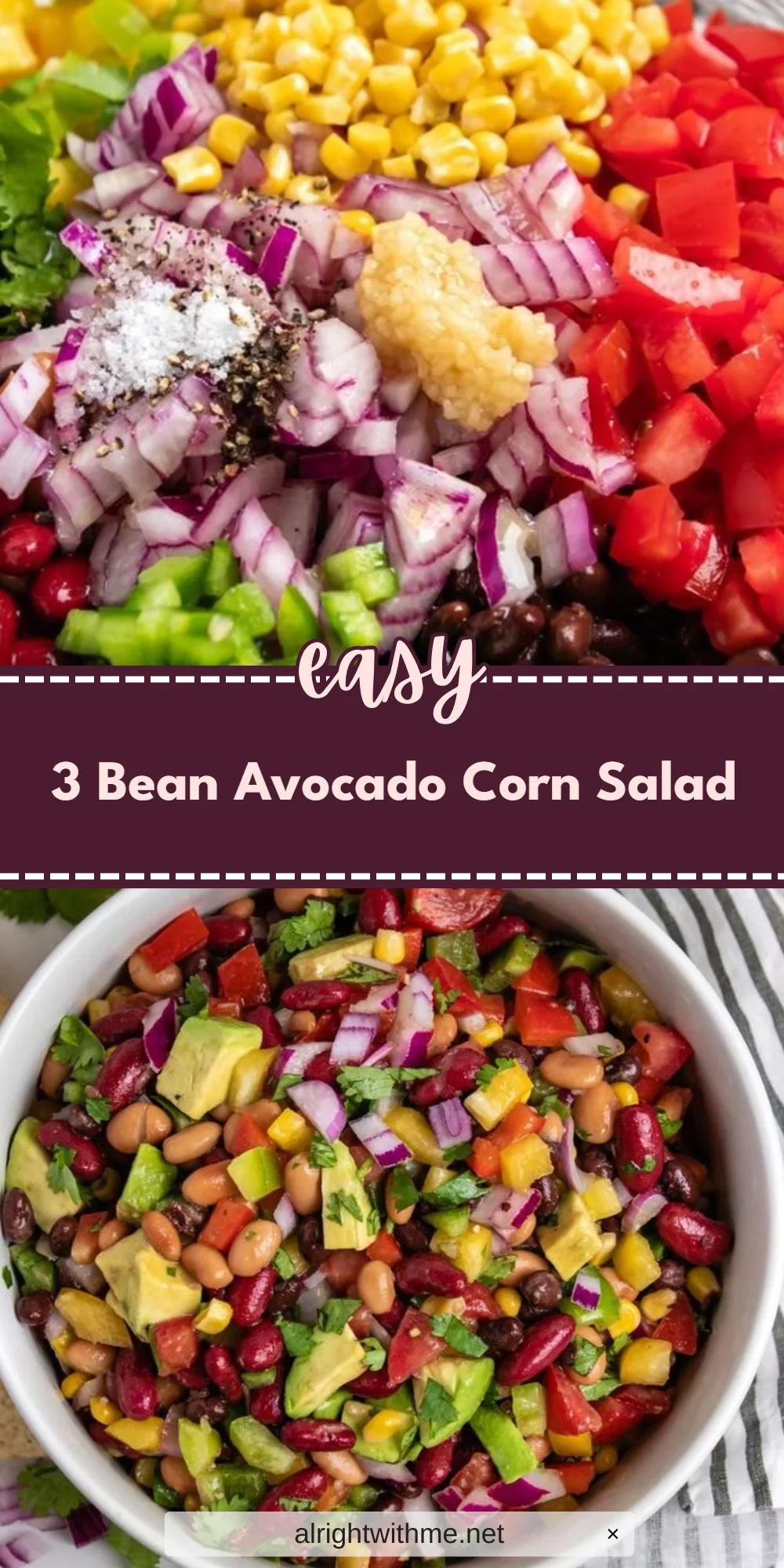 3 Bean Avocado Corn Salad