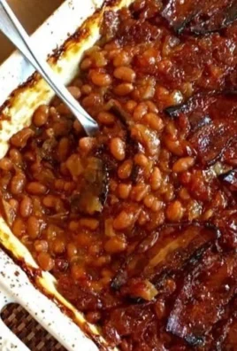 A delicious serving of Anastasia's best-ever baked beans in a bowl