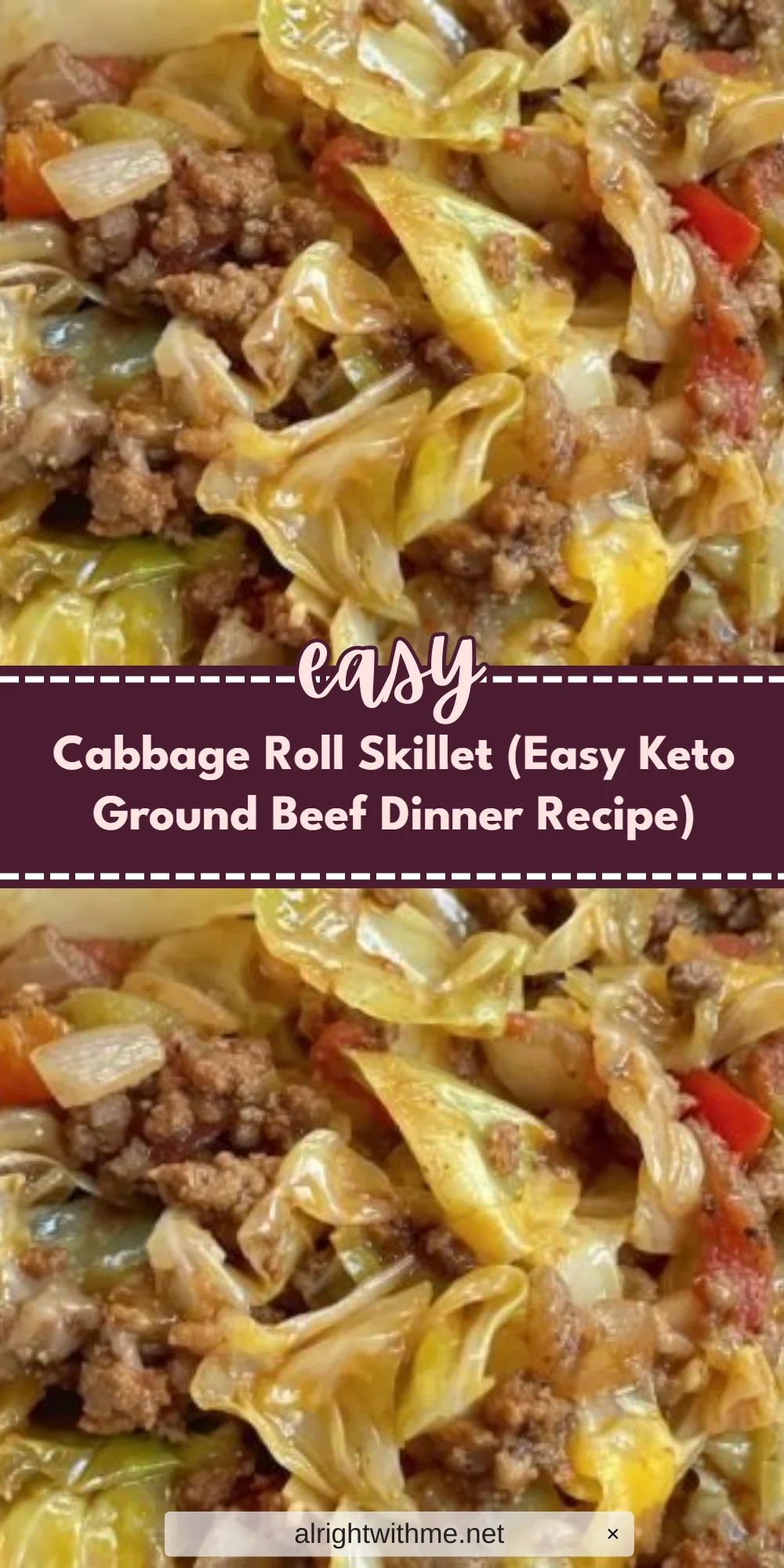 Cabbage Roll Skillet (Easy Keto Ground Beef Dinner Recipe)