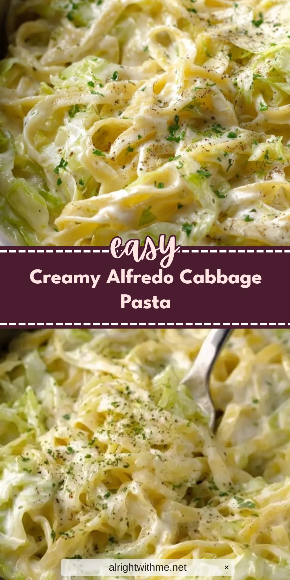 Creamy Alfredo Cabbage Pasta