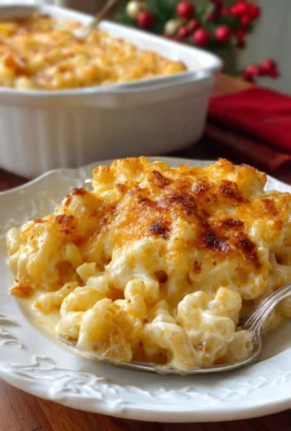 Creamy baked macaroni and cheese with a crispy topping in a casserole dish