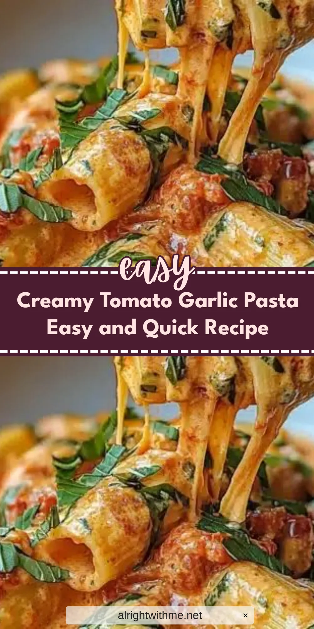 Creamy Tomato Garlic Pasta Easy and Quick Recipe