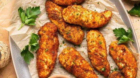 Crispy Air Fryer Chicken Tenders (No Breading!)