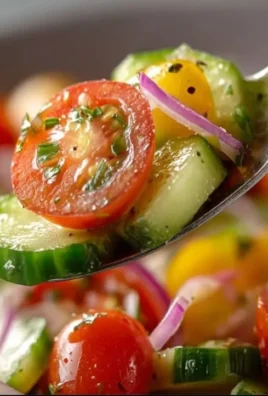 Fresh Cucumber Tomato Salad with vibrant vegetables and herbs
