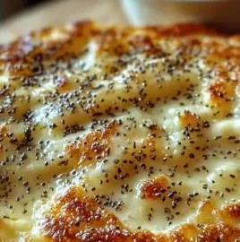 Easy keto cottage cheese flatbread on a plate for a cheesy snack