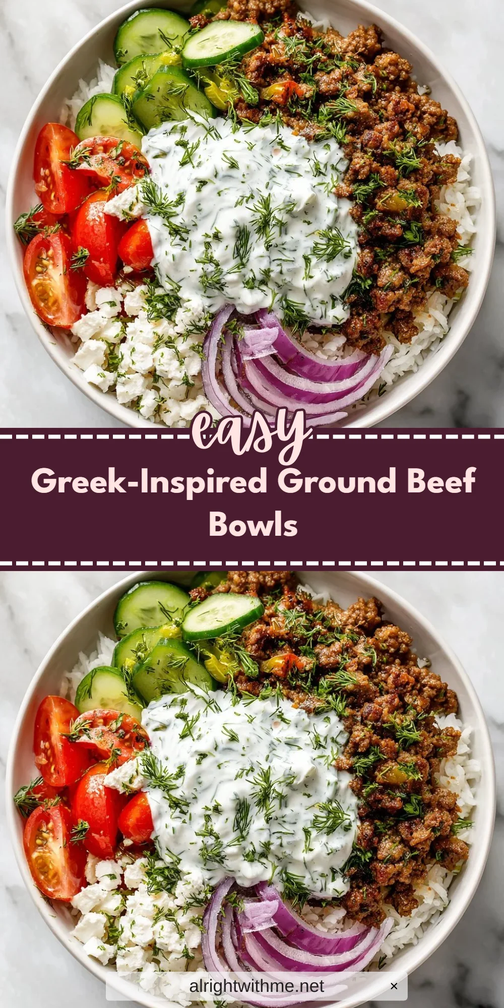 Greek-Inspired Ground Beef Bowls