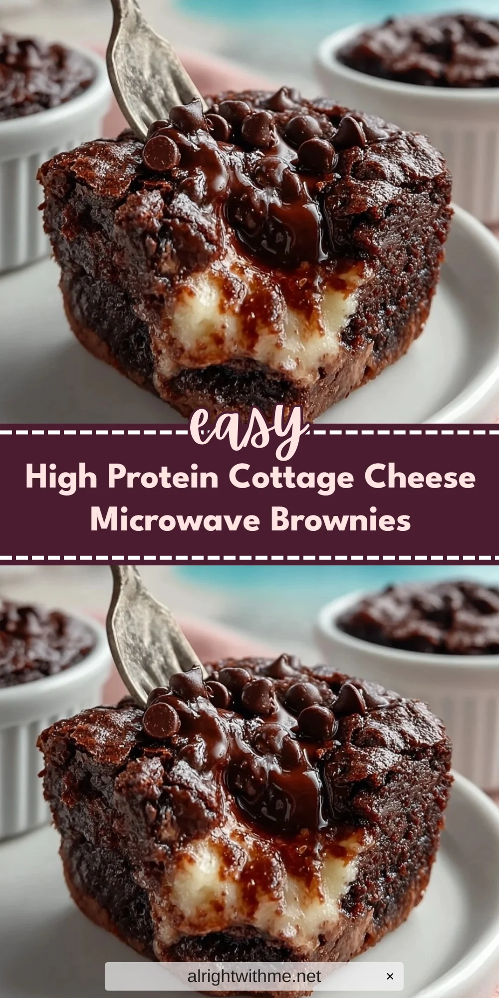 High Protein Cottage Cheese Microwave Brownies
