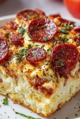 High-Protein Cottage Cheese Pizza Bake with fresh toppings