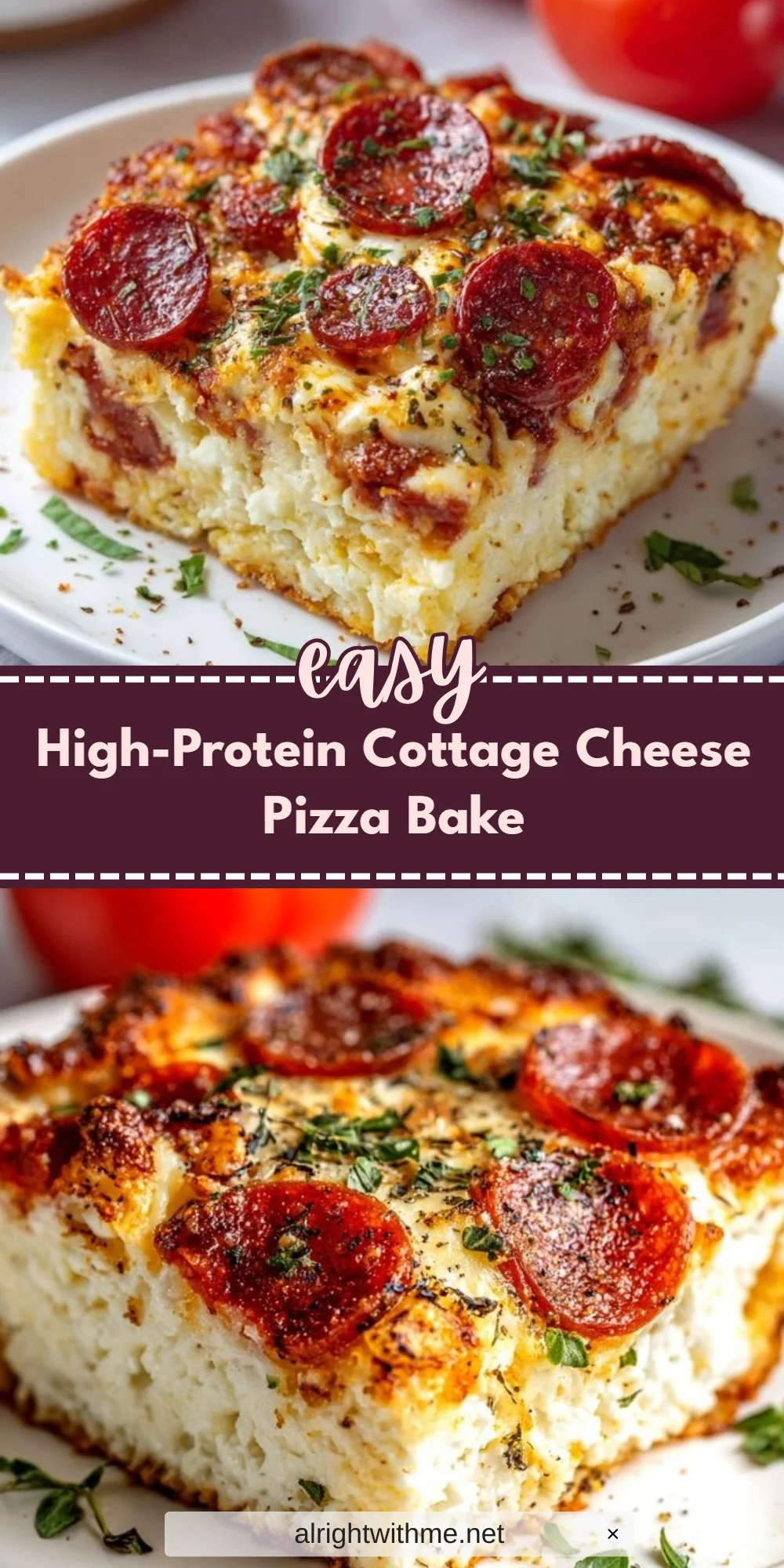 High-Protein Cottage Cheese Pizza Bake