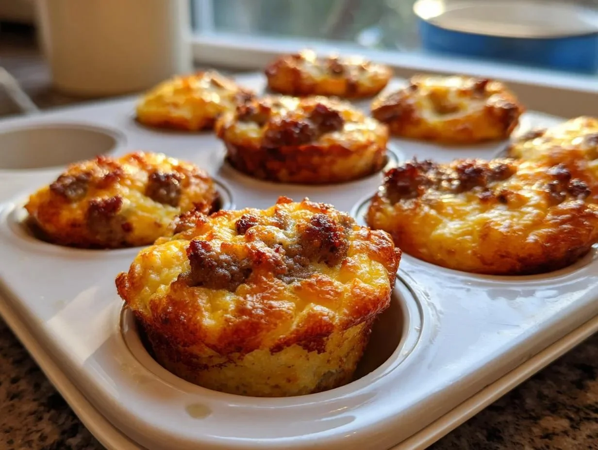High-Protein Pancake Sausage Mini Muffins with 12g protein per serving