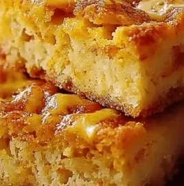 Delicious cottage cheese pumpkin cake bars garnished and ready to serve