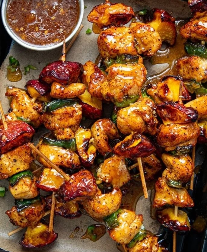 Jalapeno Peach Chicken Skewers