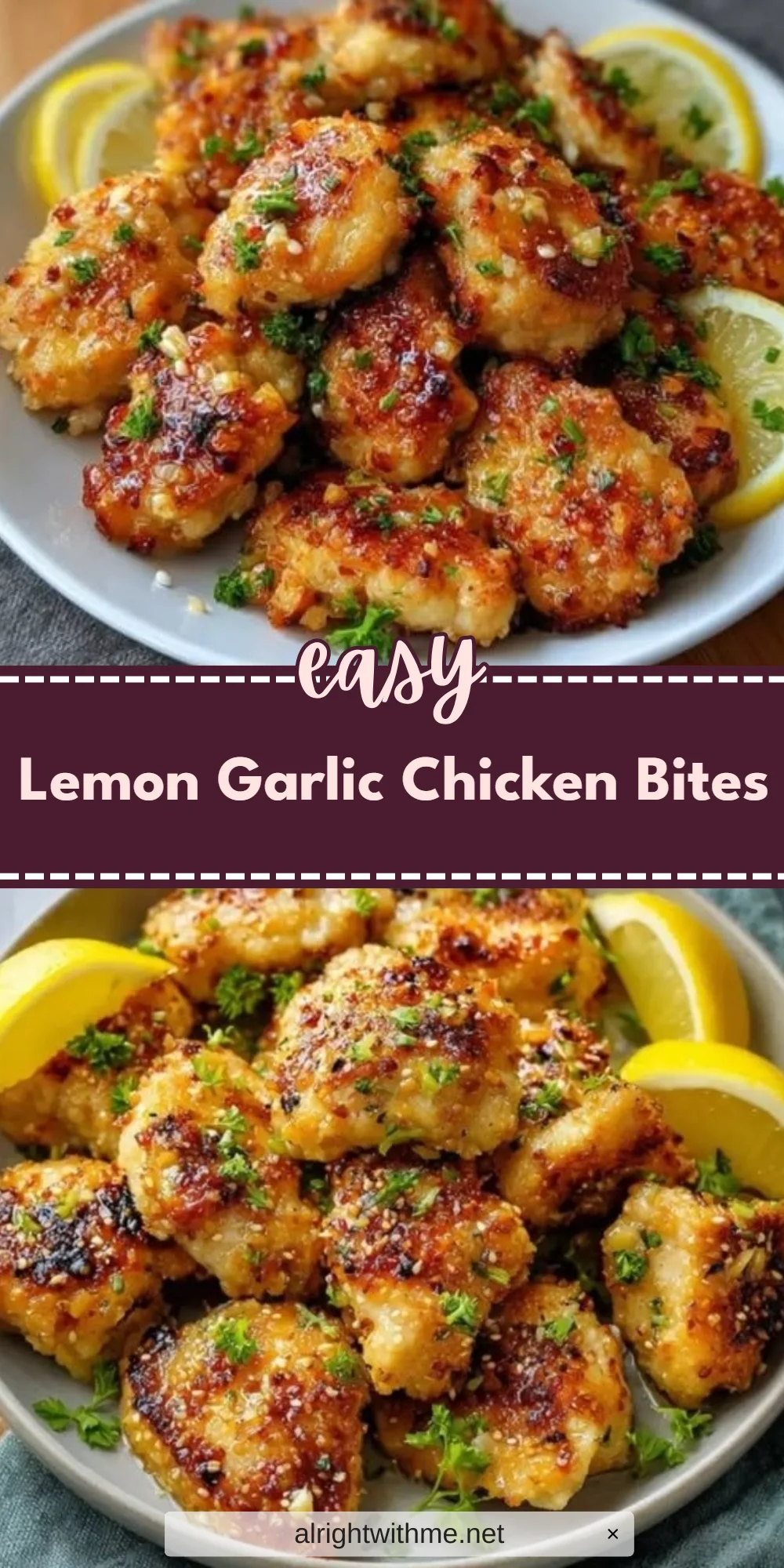 Lemon Garlic Chicken Bites