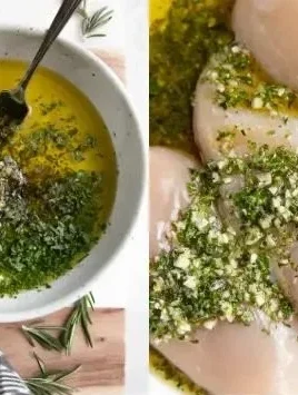 Lemon Garlic Herb Chicken Marinade ingredients and preparation for flavorful chicken.