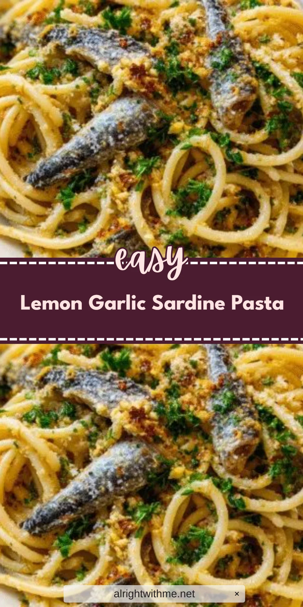 Lemon Garlic Sardine Pasta