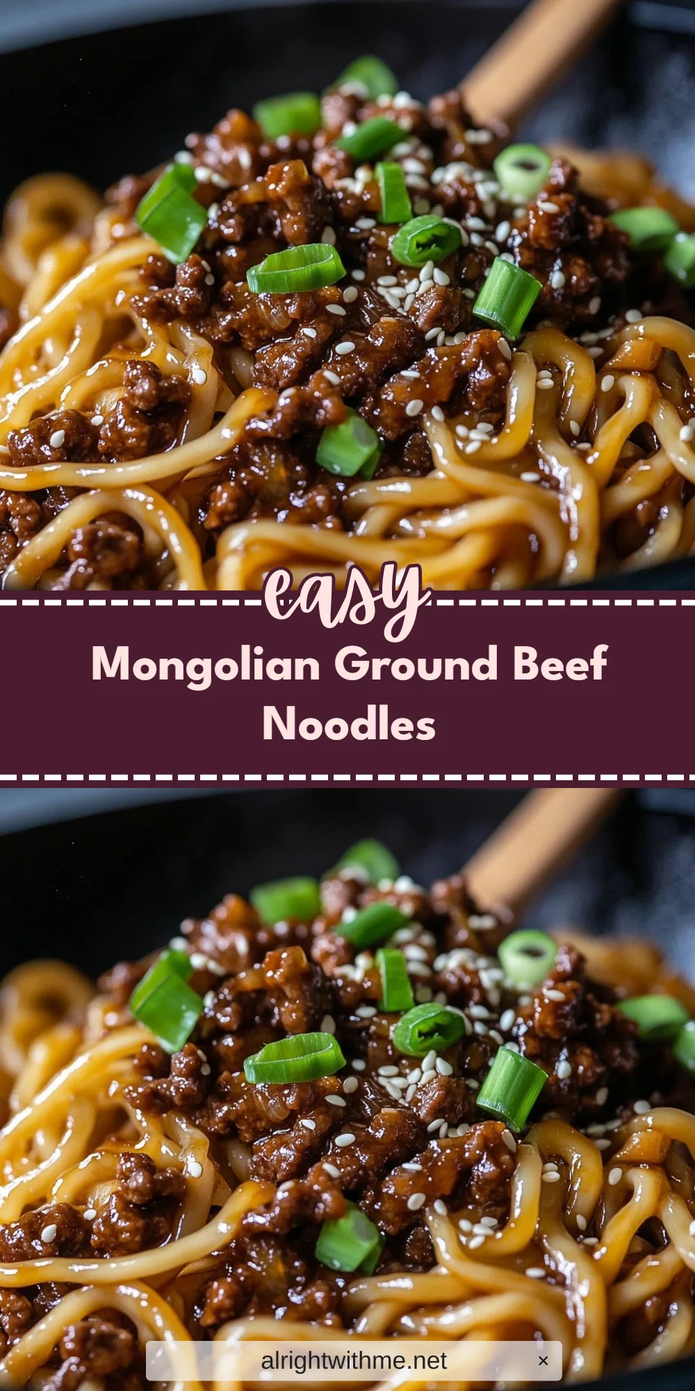 Mongolian Ground Beef Noodles