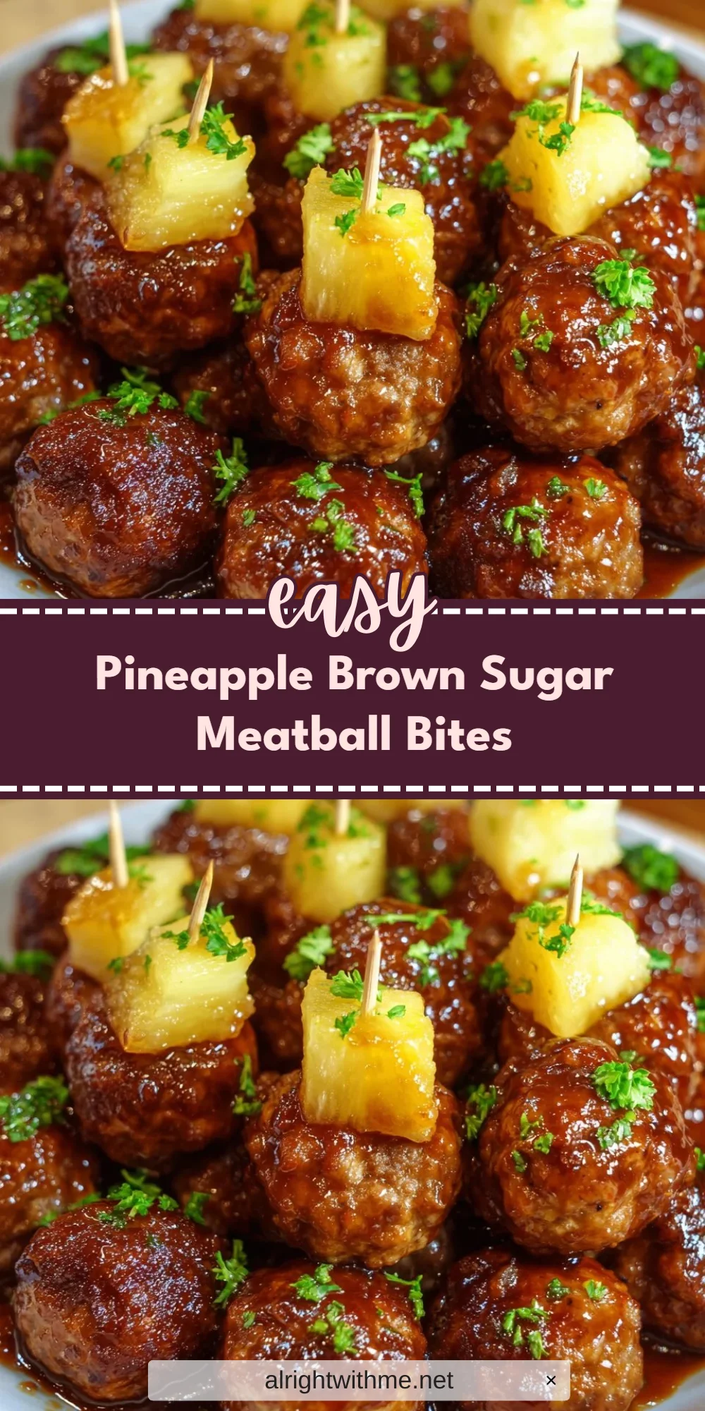Pineapple Brown Sugar Meatball Bites
