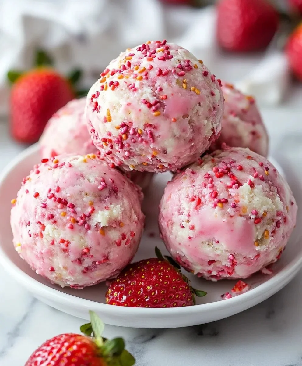 Strawberry Cheesecake Protein Balls