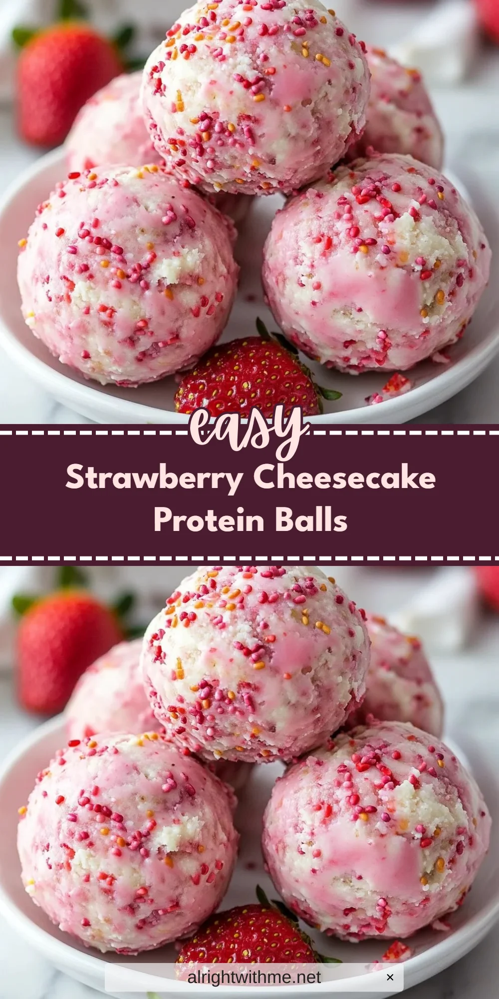Strawberry Cheesecake Protein Balls