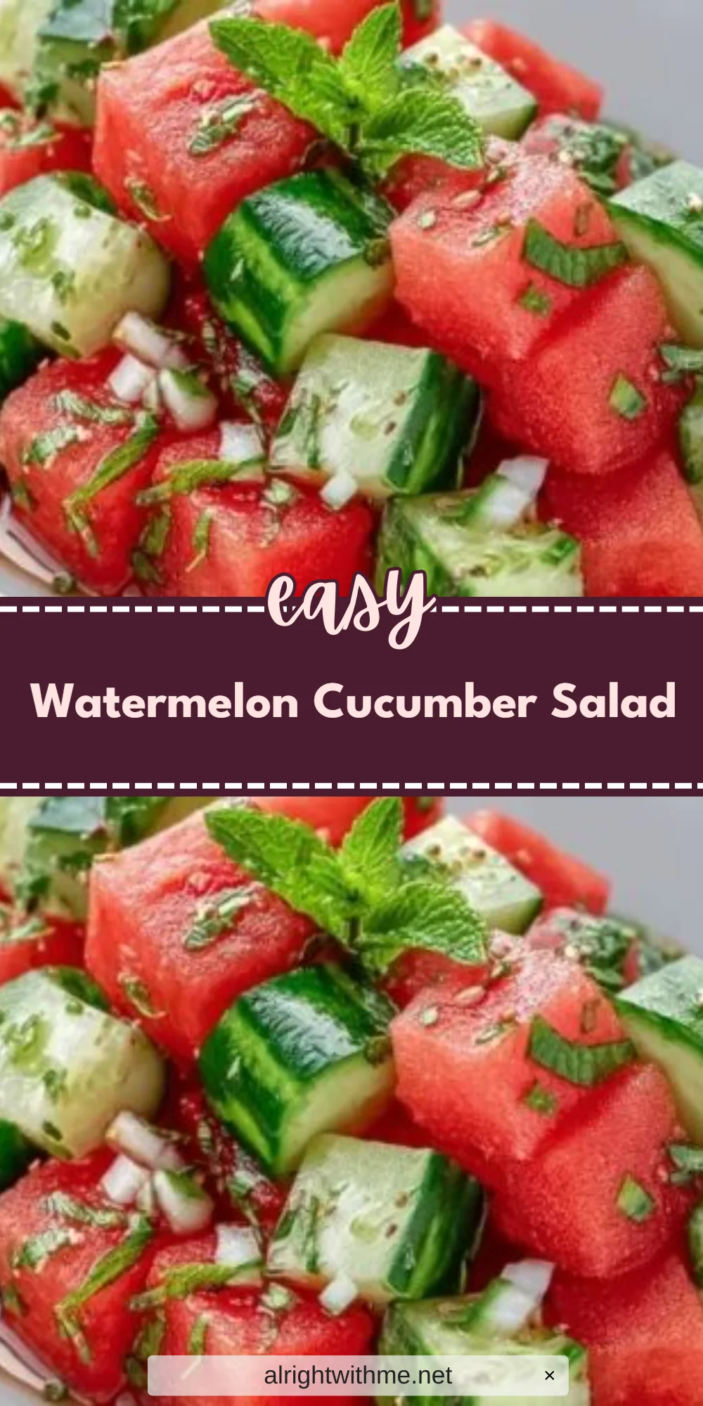 Watermelon Cucumber Salad